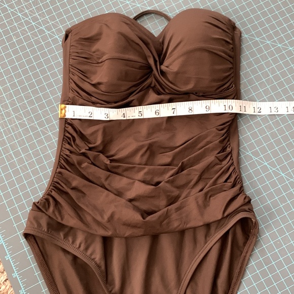 La Blanca by Rod Beattie Brown One Piece Bathing Suit size 8 Flattering - Picture 11 of 11